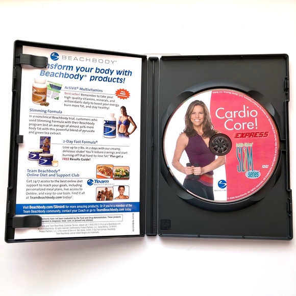BEACHBODY Cardio Core + Cardio Sculpt! Express Debbie Siebers SLIM Exercise DVDs - Picture 3 of 6